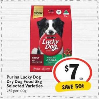 IGA Purina lucky dog dry dog food offer