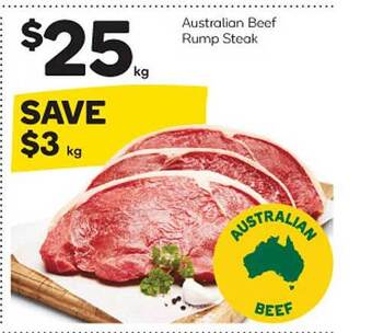 Woolworths Australian beef rump steak offer