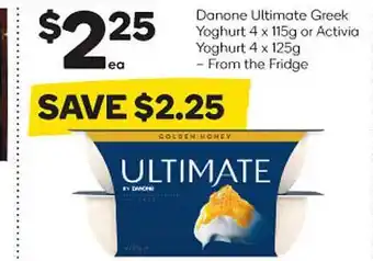 Woolworths Danone ultimate greek yoghurt or activia yoghurt offer