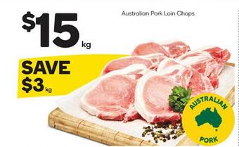 Woolworths Australian pork loin chops offer