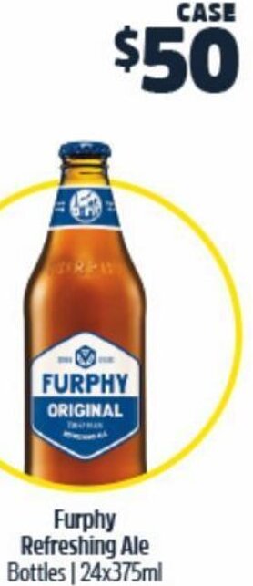BWS Furphy Refreshing Ale 24x375ml offer