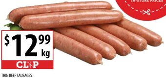 Supabarn Thin Beef Sausages offer