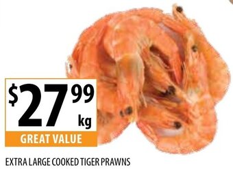 Supabarn Extra Large Cooked Tiger Prawns offer