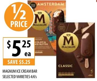 Supabarn Magnum Ice Cream Bar Selected Varieties 4/6's offer
