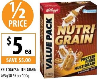 Supabarn Kellogg's Nutri Grain 765g offer