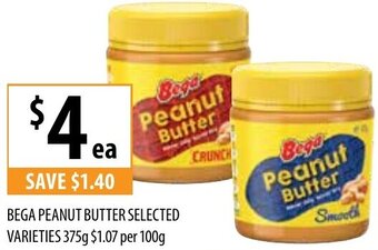 Supabarn Bega Peanut Butter Selected Varieties 375g offer