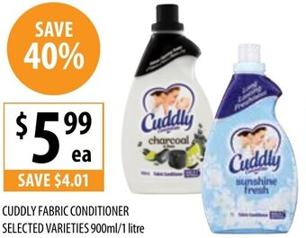 Supabarn Cuddly Fabric Conditioner Selected Varieties 900ml/1 Litre offer