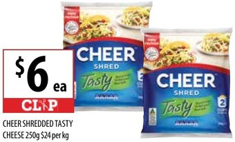 Supabarn Cheer Shredded Tasty Cheese 250g offer