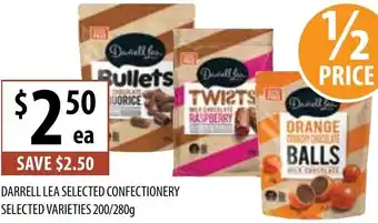 Supabarn Darrell Lea Selected Confectionery Selected Varieties 200/280g offer