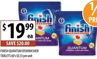 Supabarn Finish Quantum Dishwasher Tablets 60's offer