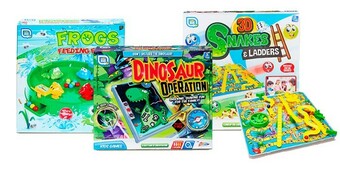BIG W Frog Feeding Frenzy, 3D Snakes and Ladders or Dinosaur Operation Games offer