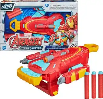 BIG W Avengers Mech Strike Iron Man Strikeshot Gauntlet offer