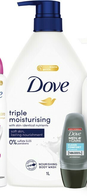BIG W Dove Triple Moisturising Deeply Nourishing Body Wash 1L offer