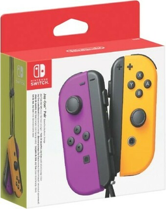 The Good Guys Nintendo Switch Joy-Con Pair - Neon Purple/Orange offer