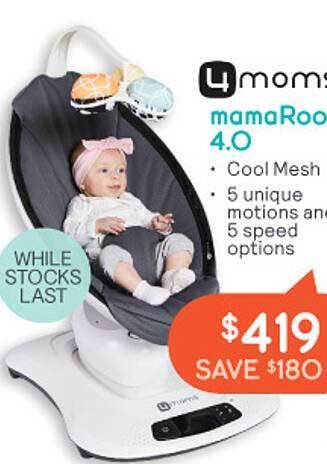 4moms mamaroo 4.0 offer at Baby Bunting