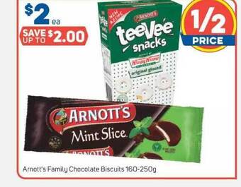Foodland Arnott's family chocolate biscuits offer