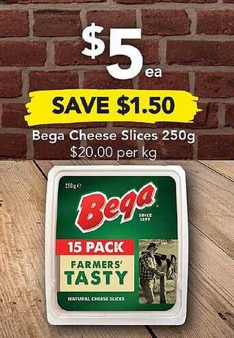 Drakes Bega cheese slices offer