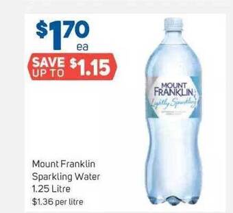 Foodland Mount franklin sparkling water offer