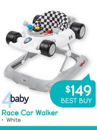 Baby Bunting 4baby race car walker offer