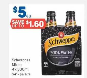 Foodland Schweppes mixers offer