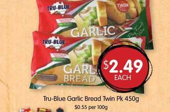 Spudshed Tru-blue garlic bread twin pk offer