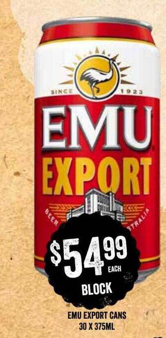 Emu export cans