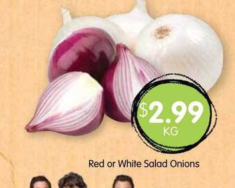 Spudshed Red or white salad onions offer