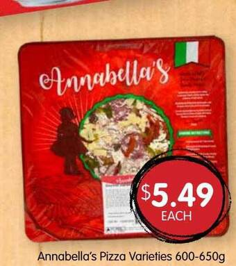 Spudshed Annabella's pizza varieties offer