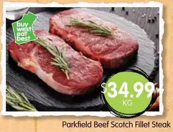 Spudshed Parkfield beef scotch fille steak offer