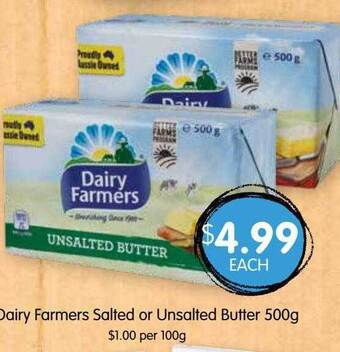 Spudshed Dairy farmers salted or unsalted butter offer