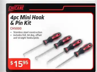 Burson Auto Parts 4pc mini hook & pin kit chicane offer