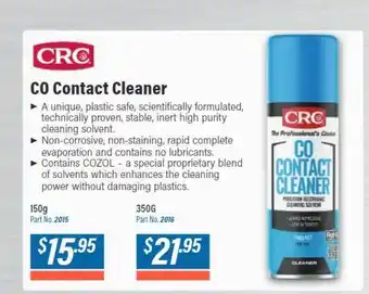 Burson Auto Parts Crc co contact cleaner offer