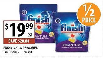 Supabarn Finish quantum dishwasher tablets offer
