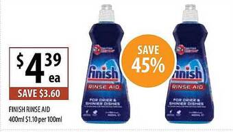 Supabarn Finish rinse aid offer