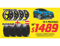 Bob Jane T-Marts 18" Wheel - Forgeauto FA-5 & Radar Tyres Packages offer