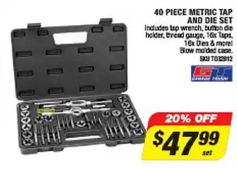40 piece metric tap and die set