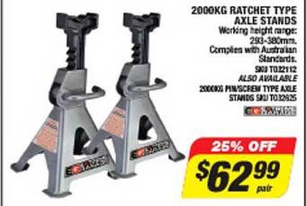 2000kg ratchet type axle stands