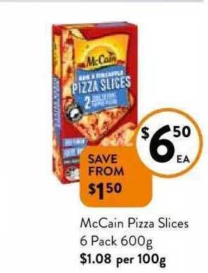 Foodworks Mccain pizza slices 6 pack offer