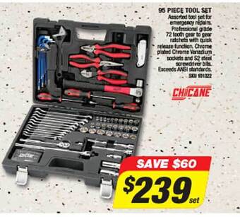 Autobarn 95 piece tool set offer