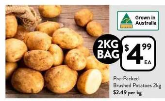 Foodworks Pre-packed brushed potatoes offer