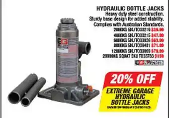 Autobarn Hydraulic bottle jacks offer