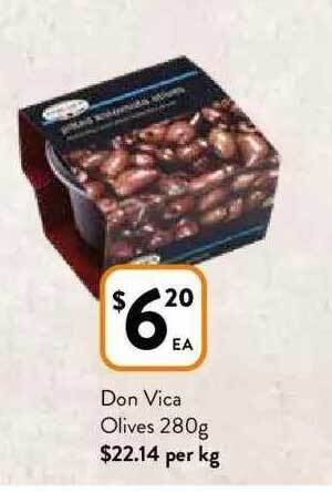 Foodworks Don vica olives offer