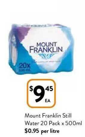 Foodworks Mount franklin still water offer