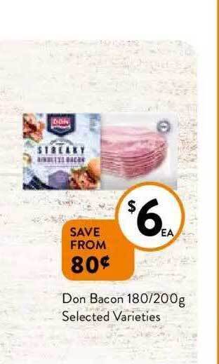 Foodworks Don bacon offer