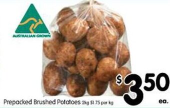 Prepacked Brushed Potatoes 2kg