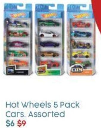 Target Hot Wheels 5 Pack Cars Assorted offer