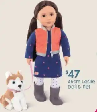 Target 45cm Leslie Doll & Pet offer