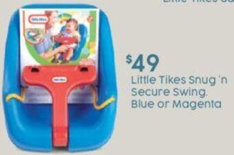 Target Little Tikes Snug 'n Secure Swing Blue or Magenta offer
