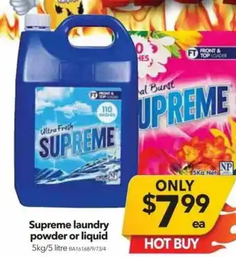 Cheap as Chips Supreme launcry powder or liquid offer