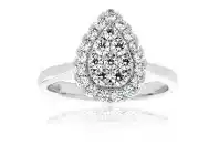 Shiels Flawless 1/2 Carat 9ct White Gold Diamond Ring offer